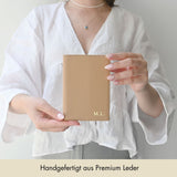 Reisepass-Hülle genarbtes Leder in Beige bei MERSOR