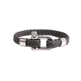 Nautical Leder-Armband | Grau