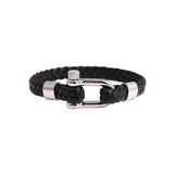 Nautical Leder-Armband | Schwarz