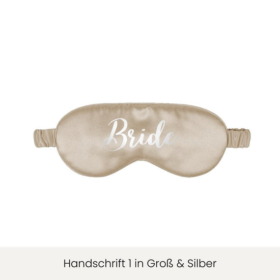Schlafmaske mit Personalisierung | Champagner