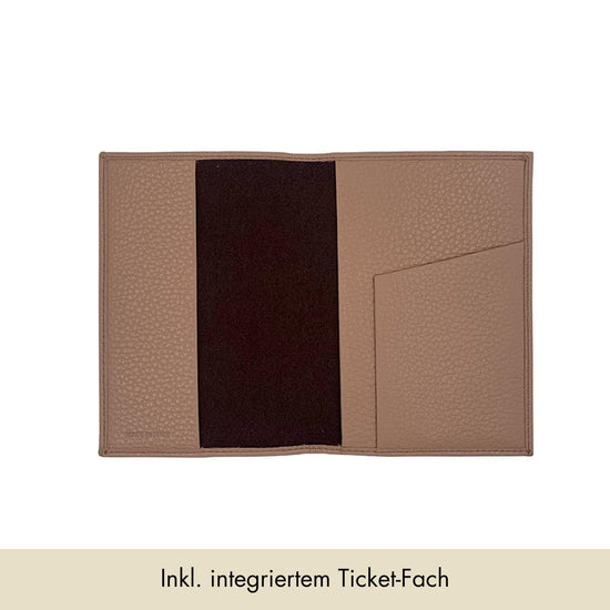 Reisepass-Hülle genarbtes Leder | Beige – Vorbestellung
