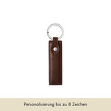 Schlüsselanhänger Classic | Braun & Silber - Schlüsselanhänger personalisiert mit Namen | MERSOR