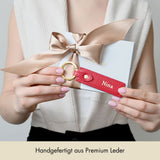 Schlüsselanhänger Classic genarbtes Leder | Scarlet & Gold