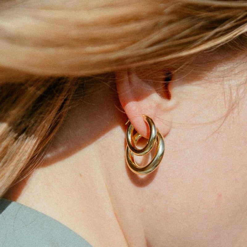 Chunky Hoop Earrings | Gold