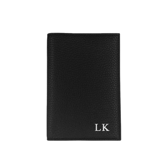 Reisepass-Hülle genarbtes Leder | Schwarz – Vorbestellung