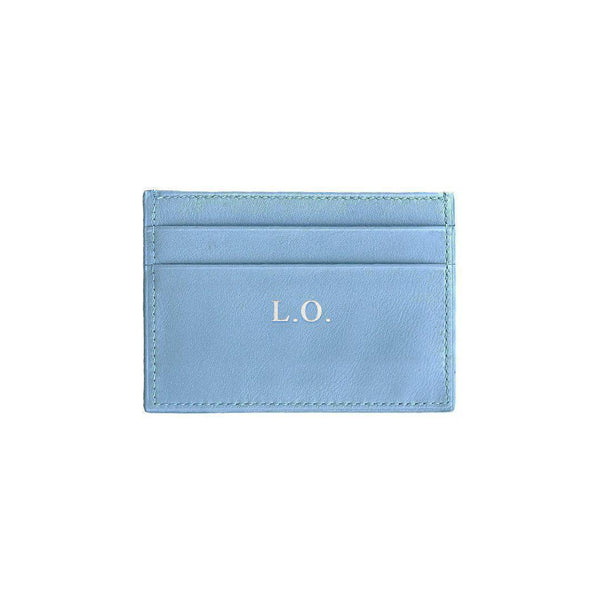 Hellblauer, personalisierter Kartenhalter | MERSOR